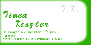 timea keszler business card